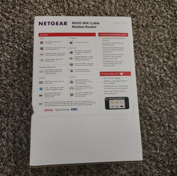 Netgear N600 Wifi Cable Modem Router - Picture 6 of 6